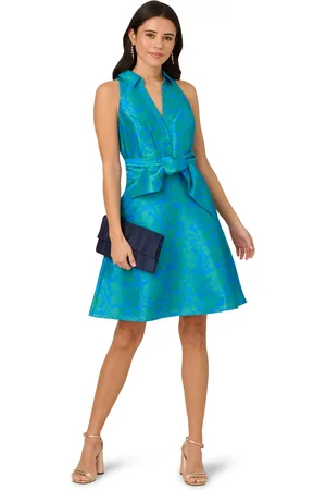 Adrianna Papell Tie Front Printed Short Dress