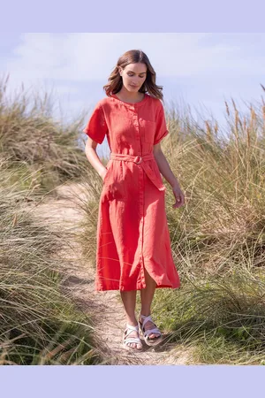 CELTIC & CO. Linen Button Through Dress