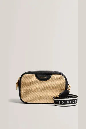 Ted Baker BARDAS Webbing Faux Raffia Camera Crossbody Bag