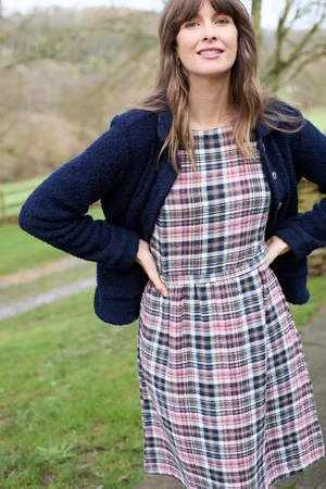 LILY & ME Farewell Check Dress Mulberry