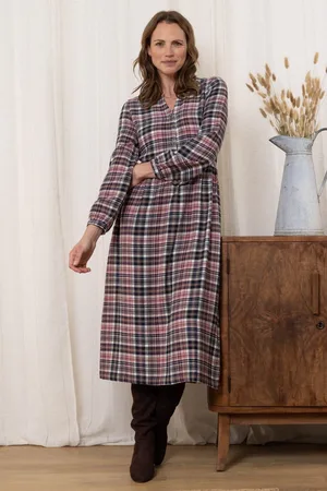 LILY & ME Ellington Check Dress Mulberry