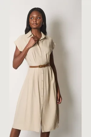 Asolo Button-Down Midi Shirt Dress