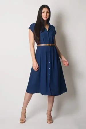 Asolo Button-Down Midi Shirt Dress