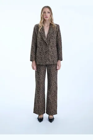 James Lakeland Leopard Print Detail Blazer