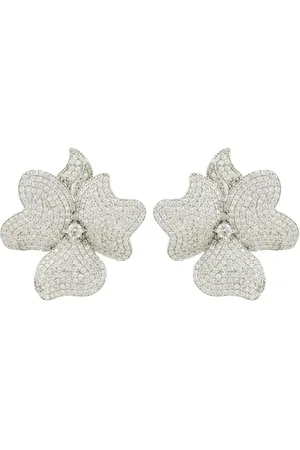 Latelita Flower Large Stud Earrings Silver