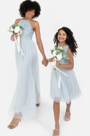 Maya Deluxe Embellished Halter Neck Maxi Dress