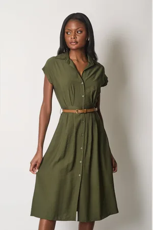 Asolo Button-Down Midi Shirt Dress