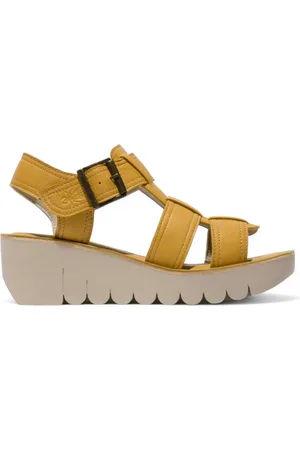 Infinity YUDD236FLY Mousse Leather Sandals Espadrille Platform Wedges