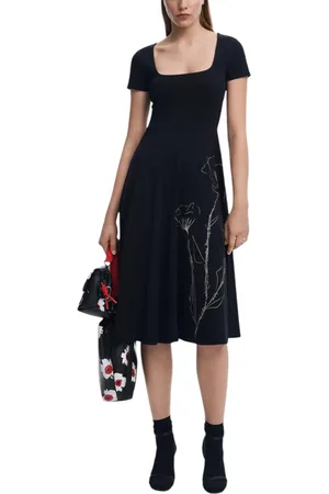 Desigual Floral Print Aline Midi Dress Women - Dresses