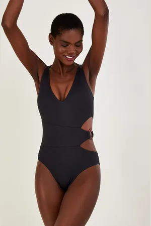 Monsoon Plain Cut-Out O-Ring Swimsuit