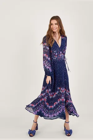 Monsoon Talitha Print Wrap Dress with Sustainable Viscose