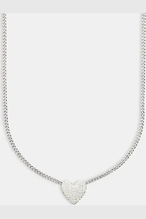 CERNUCCI Iced Heart Necklace - White