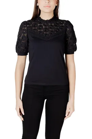 Morgan Eyelet Lace Short Sleeve Top Women - Blouses