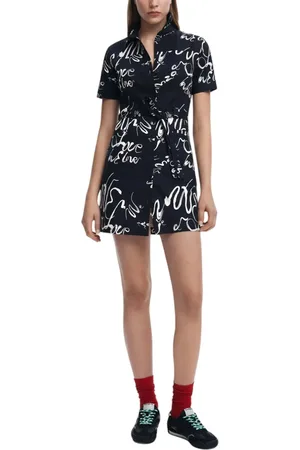Desigual Printed Mini Dress Short Sleeves ALine Women - Dresses