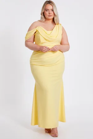 Quiz Curve Asymmetric Cowl Neck Maxi Dress