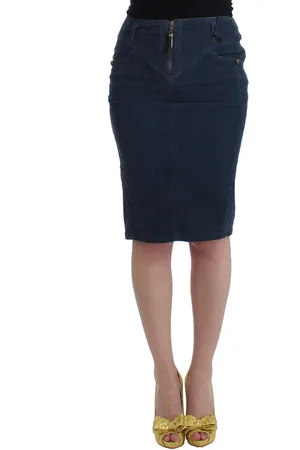 Roberto Cavalli Pencil Skirt Corduroy Zip Women