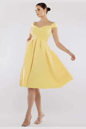 Goddiva Scuba Foam Skater Midi Dress