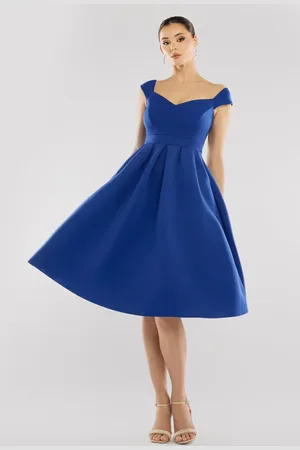 Goddiva Scuba Foam Skater Midi Dress