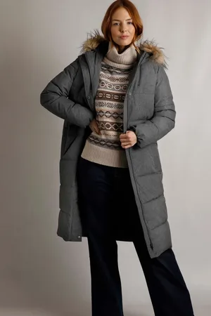 Weird Fish Shola Houndstooth Padded Longline Coat