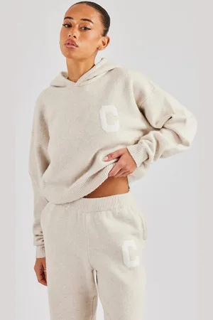 CERNUCCI C Knitted Hoodie - Oatmeal