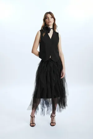 James Lakeland Organza Ruffled Skirt