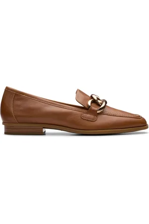 Clarks Sarafyna Iris Loafer Tan Leather Loafers