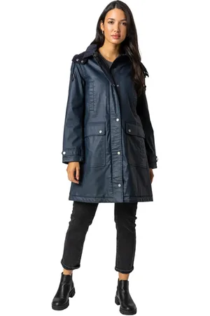 Roman Waxed Longline Hooded Coat