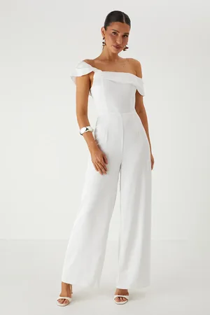 MissPap Bardot Twist Straight Leg Jumpsuit