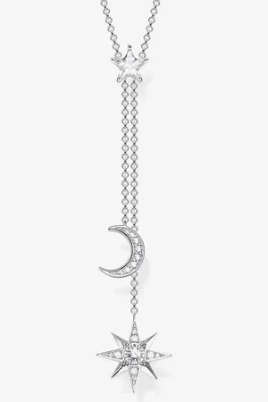 Thomas Sabo Sterling Magic Stars Moon and Stars Necklace KE1900-051-14-L45V