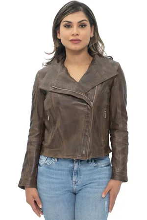 Infinity Leather Shawl Wrap Biker Jacket - Riga