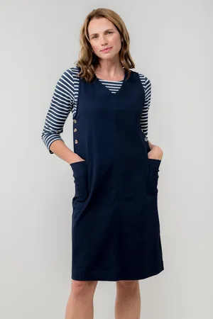 LILY & ME Hilda Pinafore Dress Twill Sage