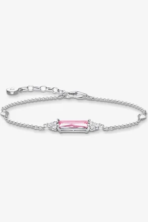Thomas Sabo Heritage & Pink Octagon Cubic Zirconia Bracelet A2018-051-9-L19V