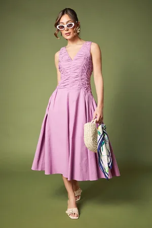 Coast Sleeveless Pleated Bodice Midi Dress