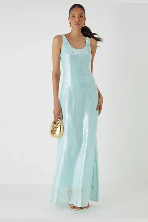 MissPap Scoop Neck Sequin Maxi Dress