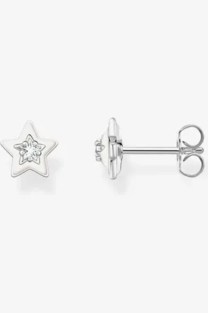 Thomas Sabo Star White Cold Enamel Stud Earrings H2273-041-14