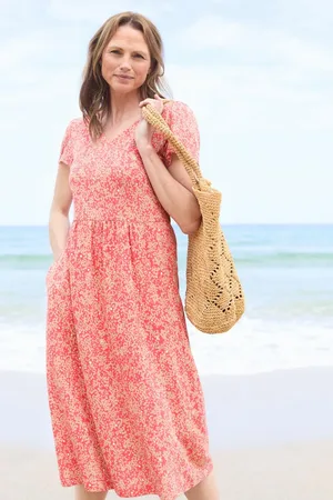 LILY & ME Summer Midi Dress Stipple