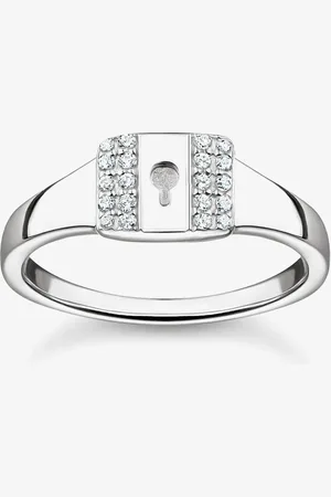 Thomas Sabo & Cubic Zirconia Padlock Signet Ring TR2372-051-14 54