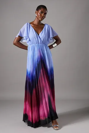 Coast Short Sleeve Ombre Print Maxi Dress
