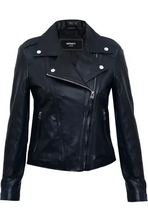 Infinity Leather Biker Jacket-Tamale