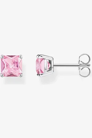 Thomas Sabo & Pink Princess Cut Cubic Zirconia Stud Earrings H2174-051-9