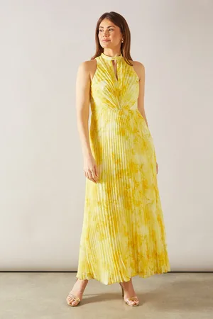 wallis Floral Print Pleated Maxi Dress