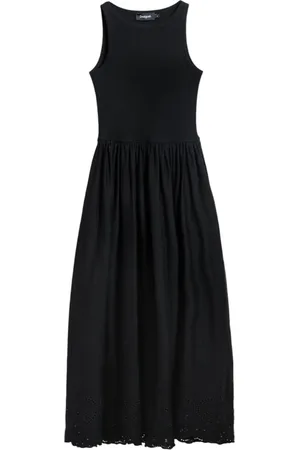 Desigual Eyelet Detail Maxi Dress Women - Dresses