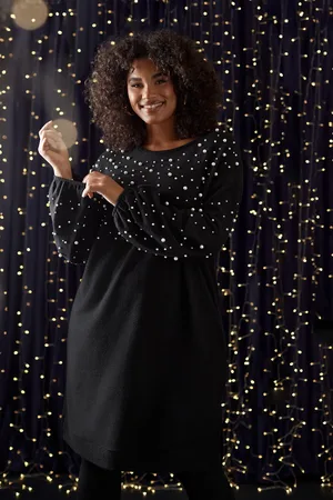 Evans Pearl Embellished Dress