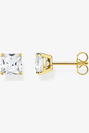 Thomas Sabo Plated White Stone Stud Earrings H2174-414-14