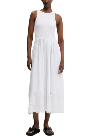 Desigual Eyelet Detail Midi Dress Women - Dresses