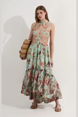Karen Millen Petite Floral Applique Lace Maxi Dress
