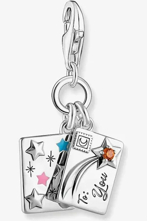Thomas Sabo Multi Enamel Chistmas Postcard Letter Charm 2061-691-7