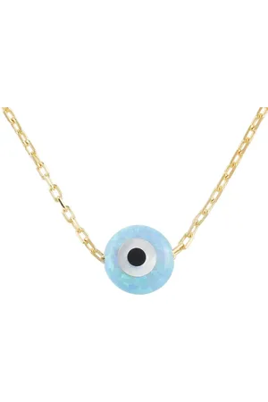 Latelita Evil Eye Mini Opalite Pendant Necklace Gold