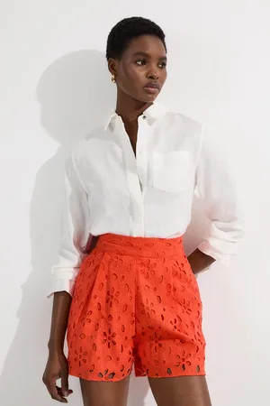 Karen Millen Cotton Broderie Woven Short