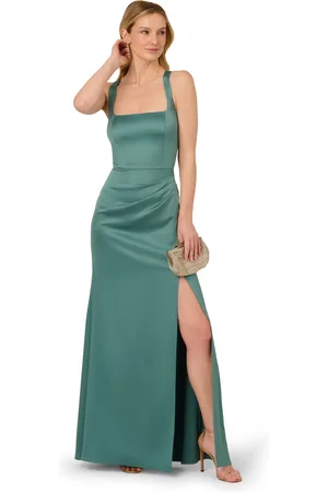 Adrianna Papell Sleeveless Satin Crepe Gown